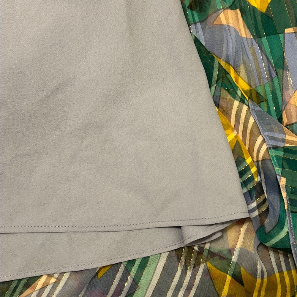 Coach 1941 Bold Geo Geometric Yoke Mini Dress Gold Thread New Size 0 Flowy - Picture 14 of 16